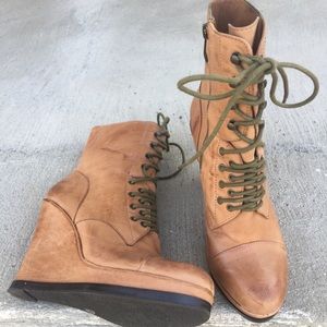 Vince Camuto Wedge Lace Up Boots